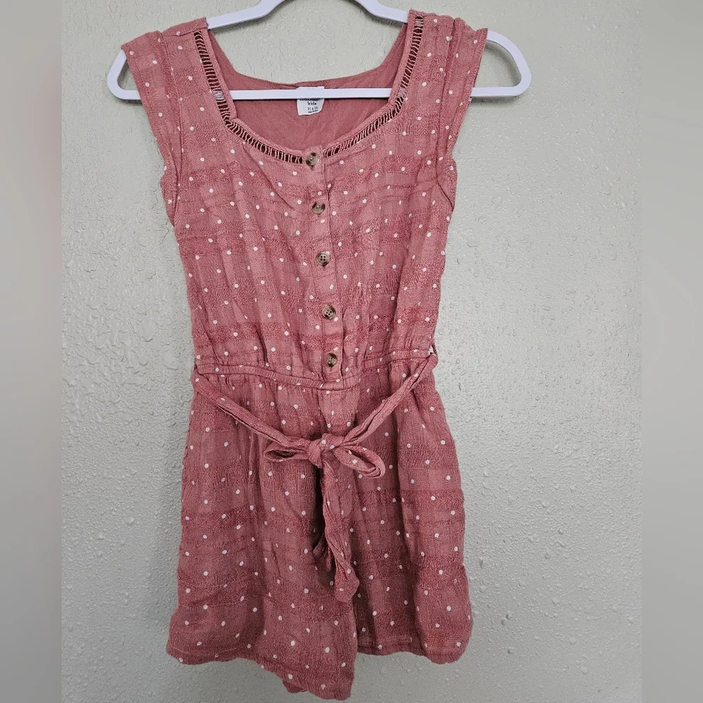 (Abercrombie Kids) Girls romper shorts Size 11-12. Color:reddish brown